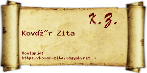 Kovár Zita névjegykártya